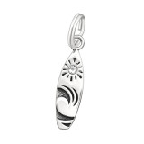 Surfboard - 925 Sterling Silver Splitring Charms SD44530