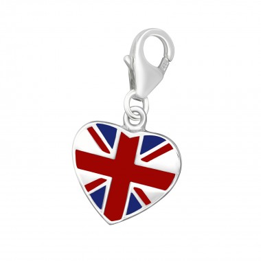 England Flag - 925 Sterling Silver Clasp Charms SD10279