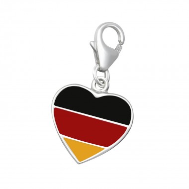 Germany Flag - 925 Sterling Silver Clasp Charms SD10282