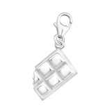 Chocolate Bar - 925 Sterling Silver Clasp Charms SD11371