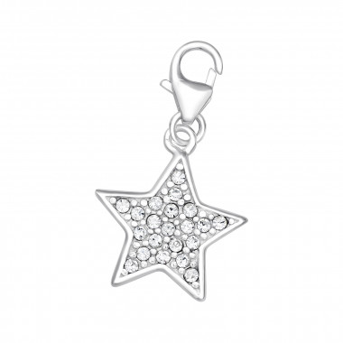 Star - 925 Sterling Silver Clasp Charms SD12135