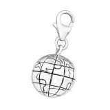 World - 925 Sterling Silver Clasp Charms SD12142