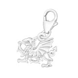 Dragon - 925 Sterling Silver Clasp Charms SD14241