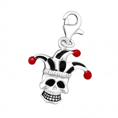 Skull - 925 Sterling Silver Clasp Charms SD15308