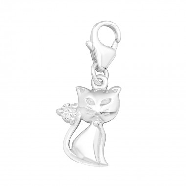 Cat - 925 Sterling Silver Clasp Charms SD2807