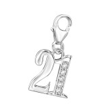 "21" - 925 Sterling Silver Clasp Charms SD29309