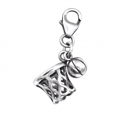 Basketball - 925 Sterling Silver Clasp Charms SD29515