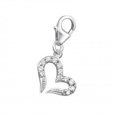 Heart - 925 Sterling Silver Clasp Charms SD29857