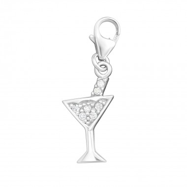 Glass - 925 Sterling Silver Clasp Charms SD3104