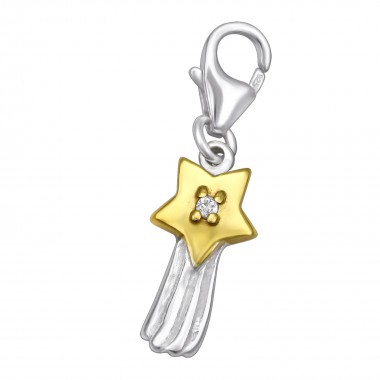 Shooting Star - 925 Sterling Silver Clasp Charms SD31056