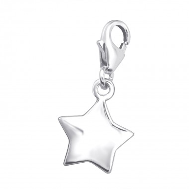Star - 925 Sterling Silver Clasp Charms SD3105