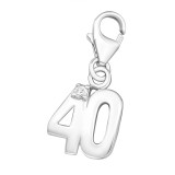 Forty - 925 Sterling Silver Clasp Charms SD3112