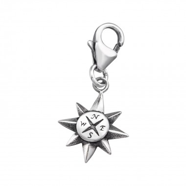 Compass - 925 Sterling Silver Clasp Charms SD32104