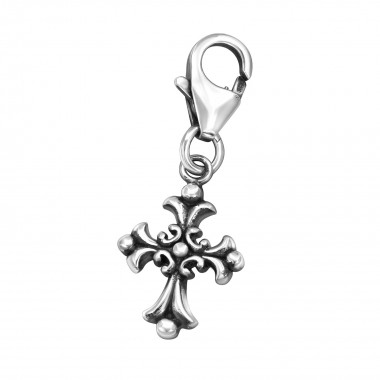 Gothic Cross - 925 Sterling Silver Clasp Charms SD32105