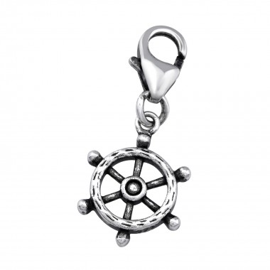 Ship's Wheel - 925 Sterling Silver Clasp Charms SD32109