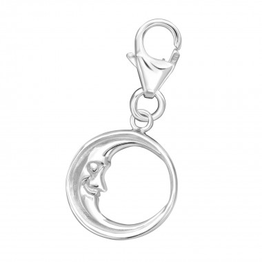 Moon - 925 Sterling Silver Clasp Charms SD32116