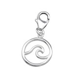Wave - 925 Sterling Silver Clasp Charms SD32131