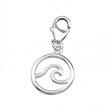 Wave - 925 Sterling Silver Clasp Charms SD32131
