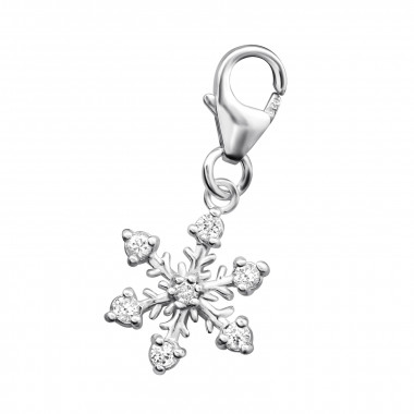 Snowflake - 925 Sterling Silver Clasp Charms SD3337