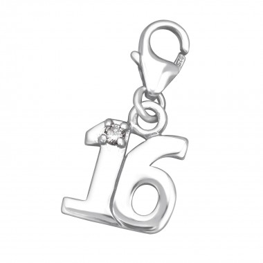 Sixteen - 925 Sterling Silver Clasp Charms SD3342
