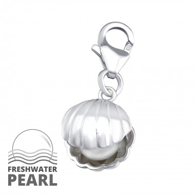Shell - 925 Sterling Silver Clasp Charms SD34689