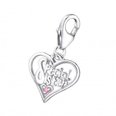 Heart - 925 Sterling Silver Clasp Charms SD35633