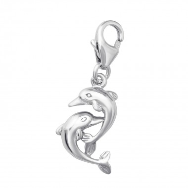Dolphin - 925 Sterling Silver Clasp Charms SD36210