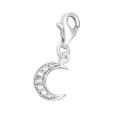 Moon - 925 Sterling Silver Clasp Charms SD39334