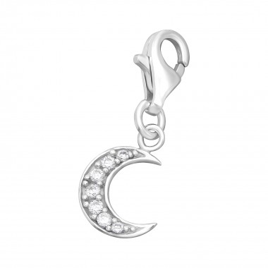 Moon - 925 Sterling Silver Clasp Charms SD39334