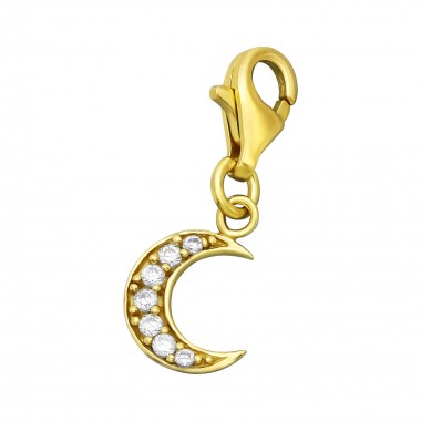 Moon - 925 Sterling Silver Clasp Charms SD39335