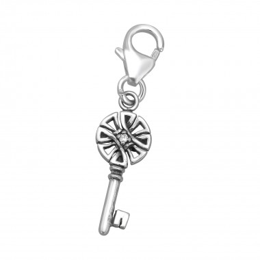 Key - 925 Sterling Silver Clasp Charms SD39336
