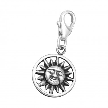 Sun - 925 Sterling Silver Clasp Charms SD39337