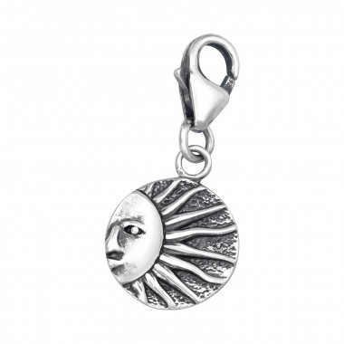 Sun - 925 Sterling Silver Clasp Charms SD44385