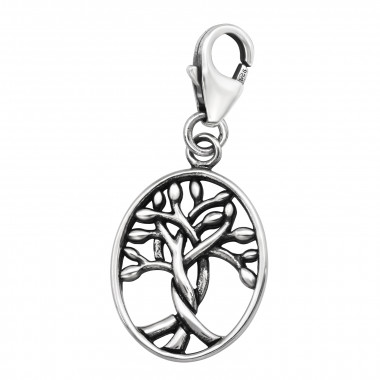 Tree Of Life - 925 Sterling Silver Clasp Charms SD44388