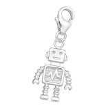 Robot - 925 Sterling Silver Clasp Charms SD44420