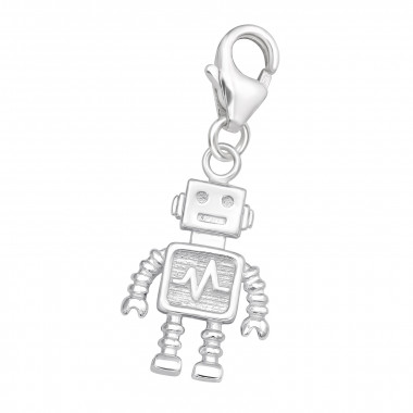 Robot - 925 Sterling Silver Clasp Charms SD44420