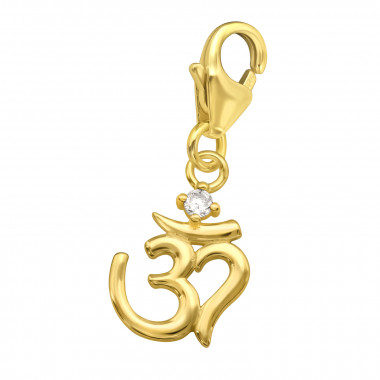 Om Symbol - 925 Sterling Silver Clasp Charms SD44490