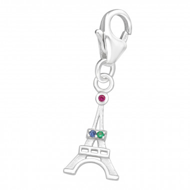 Eiffel Tower - 925 Sterling Silver Clasp Charms SD44493