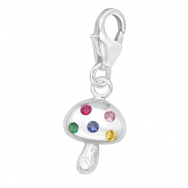 Mushroom - 925 Sterling Silver Clasp Charms SD44499