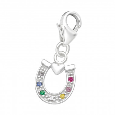 Horseshoe - 925 Sterling Silver Clasp Charms SD44505
