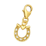 Horseshoe - 925 Sterling Silver Clasp Charms SD44508