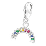 Semicircle - 925 Sterling Silver Clasp Charms SD44511