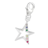 Star - 925 Sterling Silver Clasp Charms SD44523