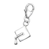 Graduation Cap - 925 Sterling Silver Clasp Charms SD6781
