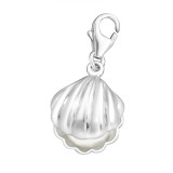 Pearl - 925 Sterling Silver Clasp Charms SD7315