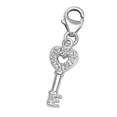 Key - 925 Sterling Silver Clasp Charms SD74