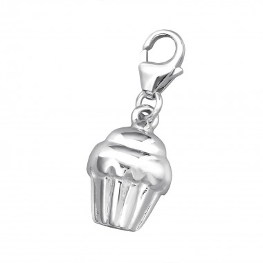 Cupcake - 925 Sterling Silver Clasp Charms SD848