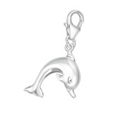 Dolphin - 925 Sterling Silver Clasp Charms SD849
