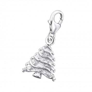 Chistmas Tree - 925 Sterling Silver Clasp Charms SD875