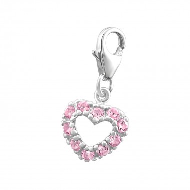Heart - 925 Sterling Silver Clasp Charms SD880